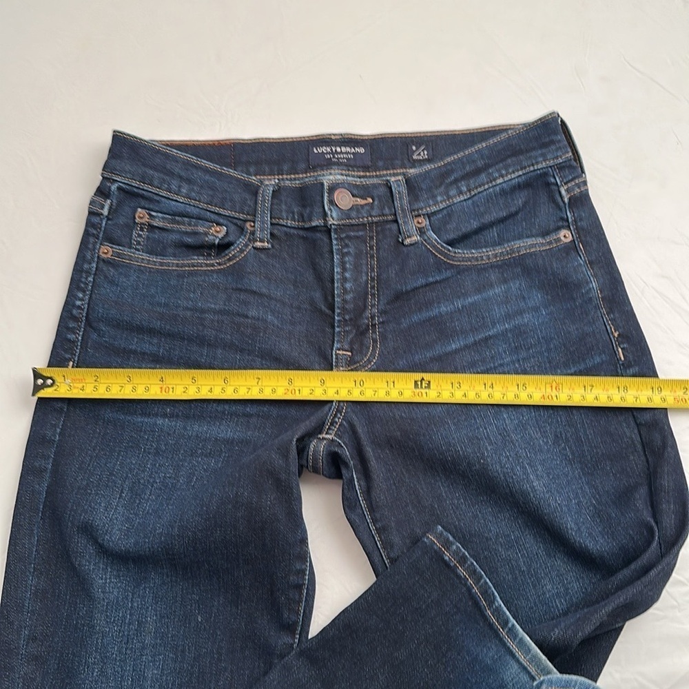 Lucky Brand mid rise sweet straight dark rinse blue jeans - Picture 12 of 14